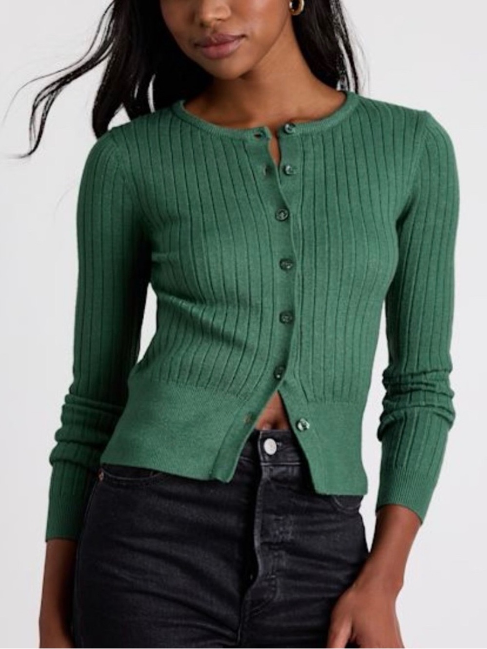 Lulu’s Perfect Classic Dark Green Cardigan